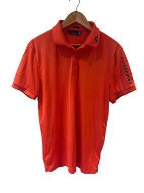 J.Lindeberg Tour Tech Golf Polo Orange Size Large‎